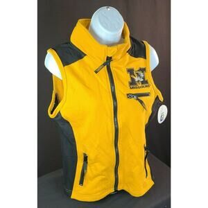 MIZZOU License House Women Missouri Tigers Logo Side Insert Vest Sz S Cotton NWT